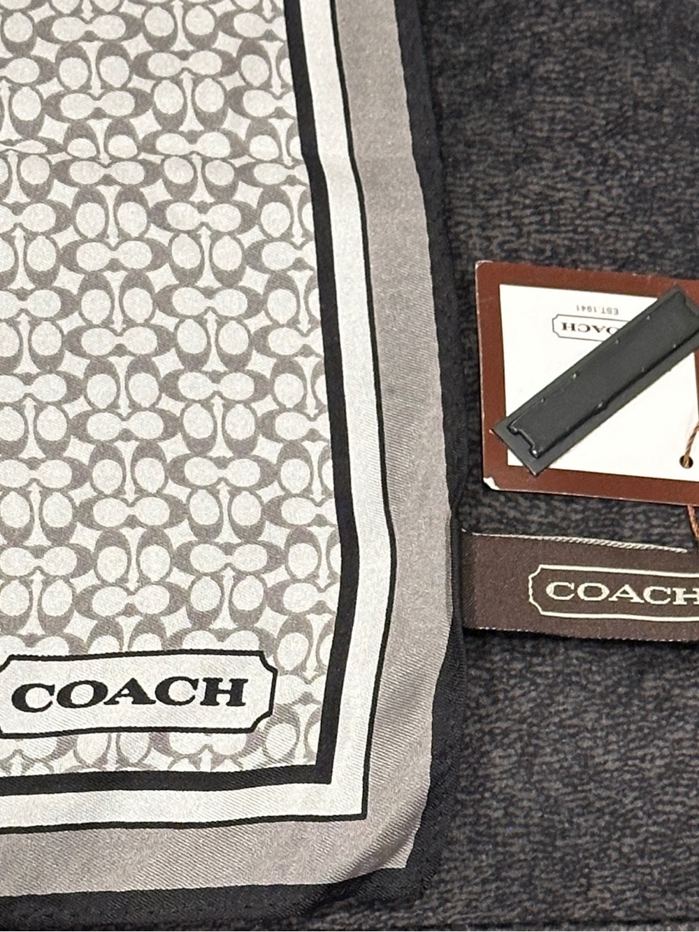 COACH Signature C Neck Scarf 21x21